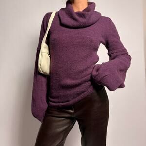Mac & Jac Purple Knit Sweater Dress - Size Medium